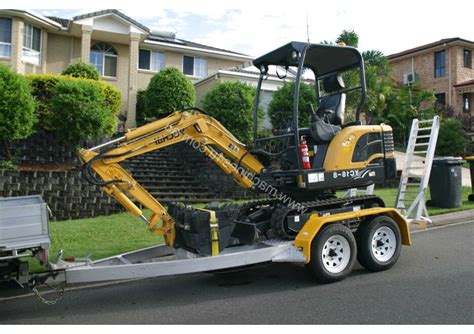 mini digger trailers used|dump trailer for mini excavator.